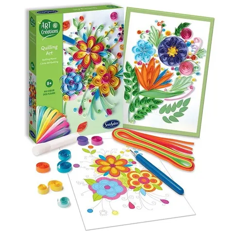 Zestaw artystyczny metodą Quilling - Kwiaty, SentoSphere