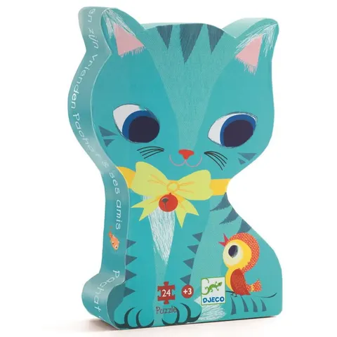 Puzzle w ozdobnym pudełku Kotek 24 el., Djeco