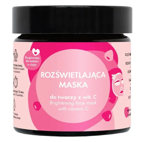 Rozświetlająca maska do twarzy z witaminą C, Lullalove