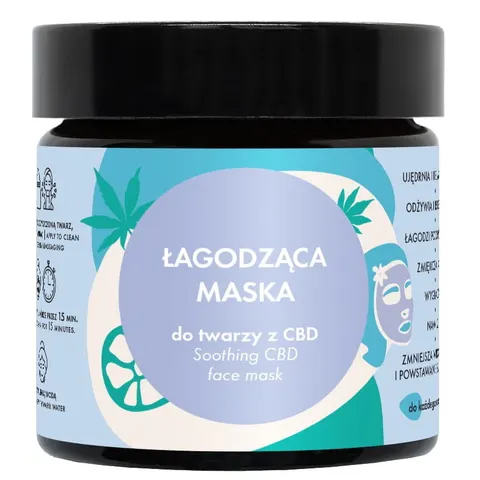 Łagodząca maska do twarzy z CBD, Lullalove