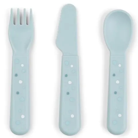 Sztućce dla dzieci Foodie Happy Dots Blue, Done By Deer