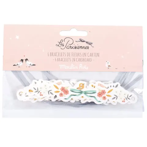 Zestaw 6 papierowych bransoletek PARYŻANKI Les Parisiennes, Moulin Roty