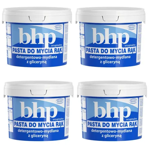 BHP Pasta do mycia rąk detergentowo - mydlana z gliceryną 500 g, pakiet 4 szt.