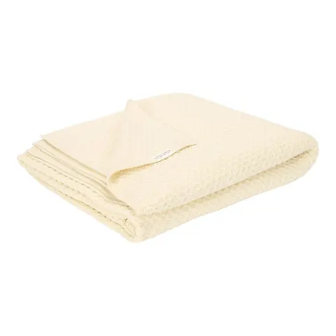 Kocyk dzianinowy bawełniany 70x100 cm Pure Soft White, Little Dutch
