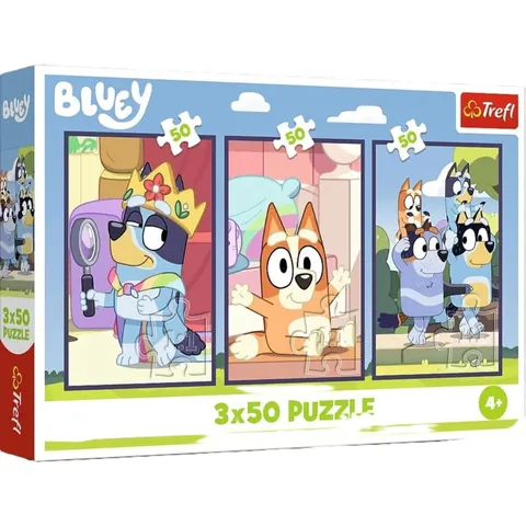 Puzzle 3x50 Rodzina Bluey 4+, Trefl