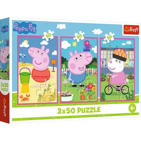 Puzzle 3x50 Peppa Pig - Świnka Peppa i siła przyjaźni 4+, Trefl
