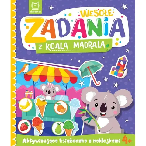 Wesołe zadania z koalą mądralą książeczka z naklejkami Aksjomat