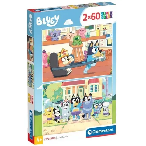 Puzzle Super Color 2x60 Bluey 4+, Clementoni