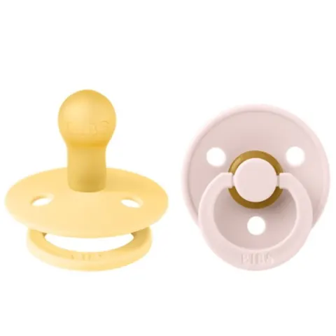 Smoczek kauczukowy 2-Pack M PALE BUTTER & PETAL 6m+, Bibs