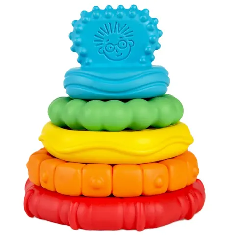 Tęczowa piramidka - zestaw klocków gryzaków do układania Stack&Teethe, Baby Einstein