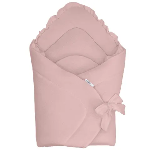 Muślinowy rożek niemowlęcy Cotton Color - różowy, Albero Mio