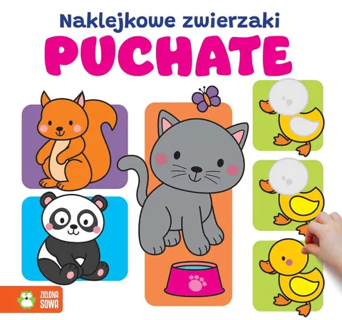 Naklejkowe zwierzaki - Puchate, Zielona Sowa