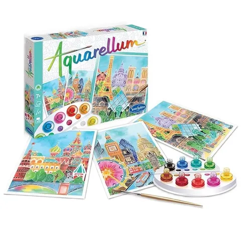 Zestaw do malowania Aquarellum - Stolice, SentoSphere
