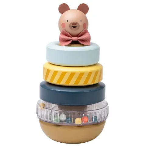 Piramidka sensoryczna do układania Miś, Taf Toys