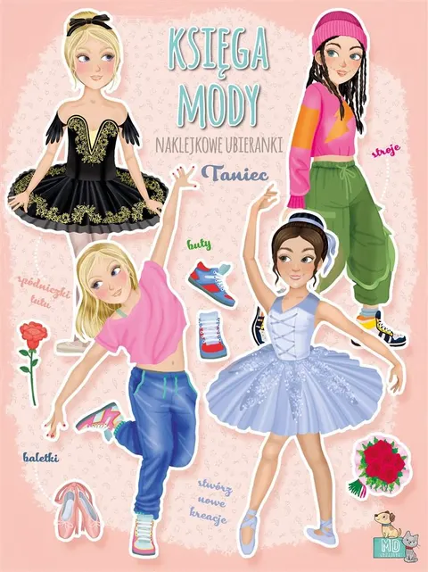 Księga mody - Taniec - ubieranki naklejkowe, MD Creative