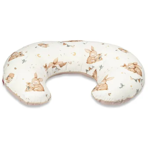 Poduszka do karmienia Zajączki + beżowy velvet, Lepre