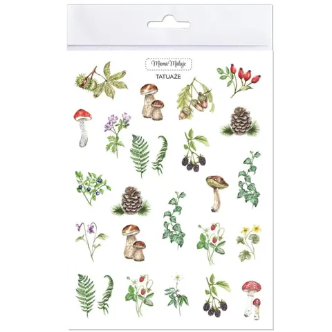 Tatuaże zmywalne Leśne Botaniczne, Mama Maluje
