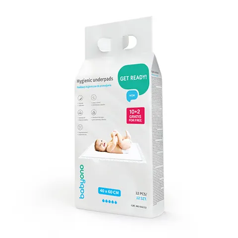 Babyono podkłady higieniczne 40x60cm 10 sztuk + 2 gratis