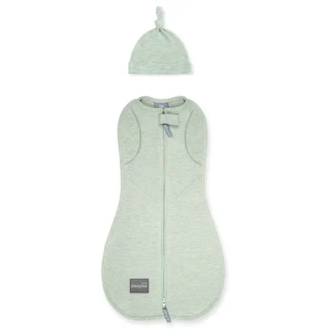 Otulacz Second Step z czapeczką Melanżowa Mięta 6,5-9 kg, Sleepee