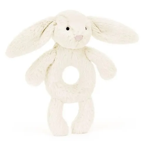 Króliczek grzechotka Kremowy 18 cm, Jellycat