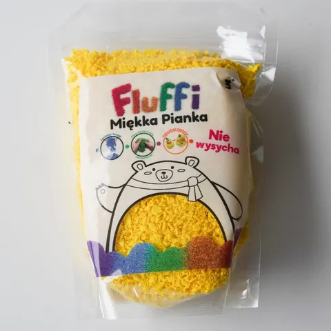 Masa sensoryczna - miękka pianka FLUFFI ŻÓŁTA