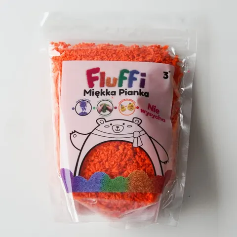 Masa sensoryczna - miękka pianka FLUFFI POMARAŃCZOWA
