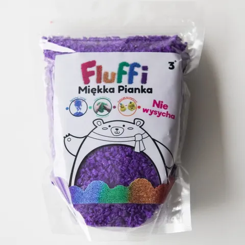 Masa sensoryczna - miękka pianka FLUFFI FIOLETOWA