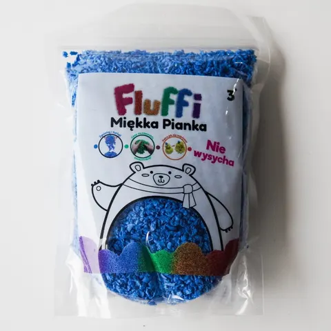 Masa sensoryczna - miękka pianka FLUFFI NIEBIESKA