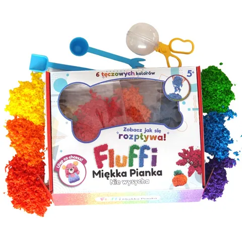 Masa sensoryczna - miękka pianka FLUFFI BOX 6 kolorów