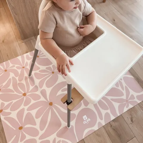Mata ochronna prostokątna 95x125 cm DAISY PINK, Olya Kids