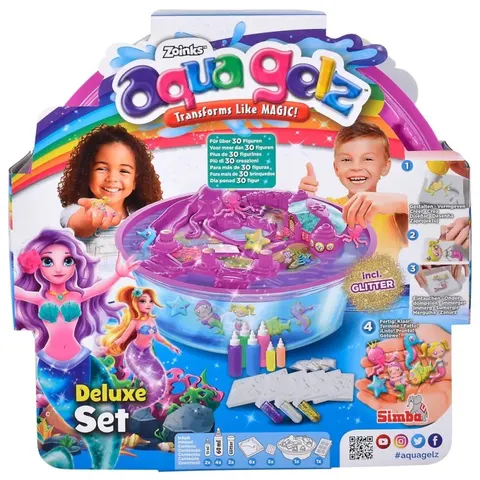 Aqua Gelz MAGICZNE SYRENY kreatywny żel Deluxe Set, Simba