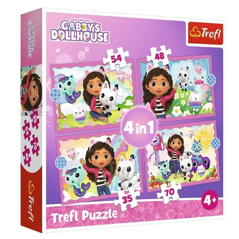 Puzzle 4w1 Przygody Gabi 4+, Trefl