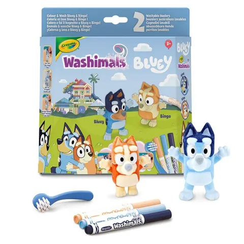 Figurki do malowania i mycia 2 sztuki Washimals Bluey 3+, Crayola