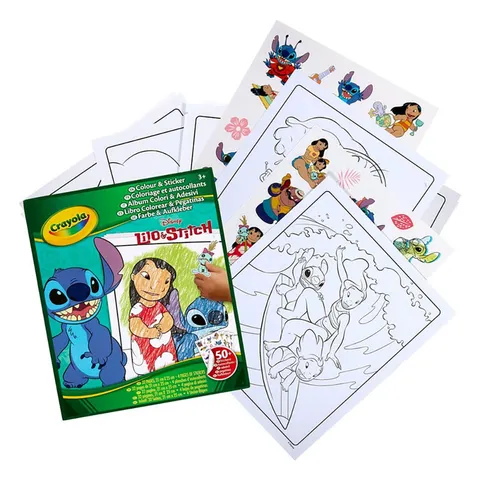 Kolorowanka z naklejkami Lilo i Stitch, Crayola