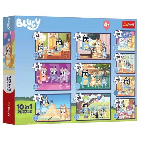 Puzzle 10w1 Historia Bluey, Trefl