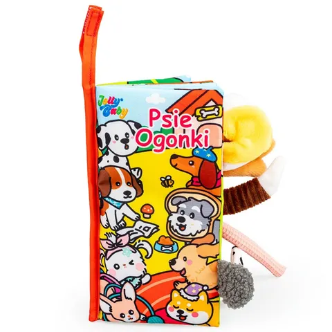 Książeczka miękka sensoryczna Psie Ogonki, Jolly Baby