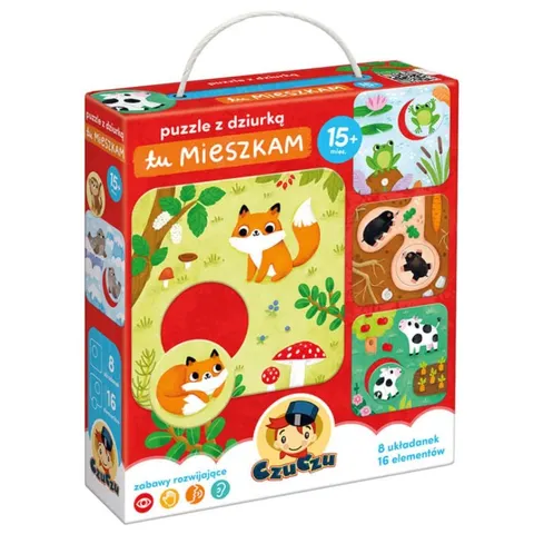 Czuczu Puzzle z dziurką Tu Mieszkam 15m+