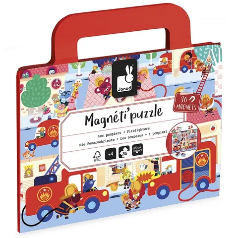 Magnetyczne puzzle Straż pożarna Magneti'puzzles 36 el. 4+, Janod