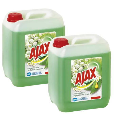 AJAX FLORAL FIESTA Płyn uniwersalny do czyszczenia wszystkich powierzchni KONWALIA 5 l, pakiet 2 szt.