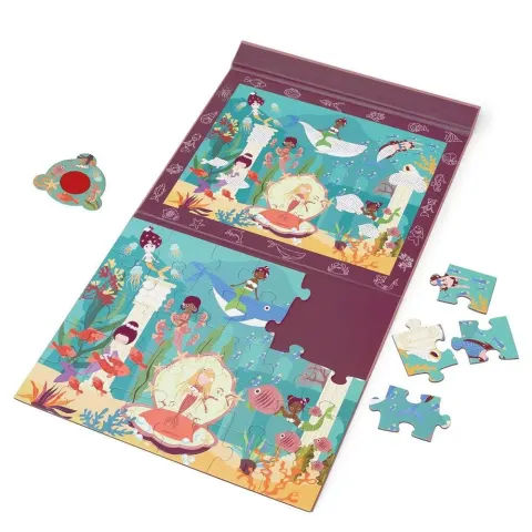 Syrenki - Puzzle magnetyczne i gra szukaj z lupą (2 w 1), Scratch