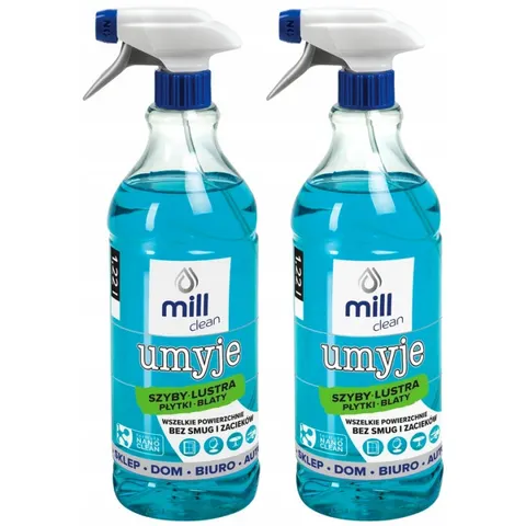 MILL CLEAN UMYJE Płyn do mycia szyb NANO, 1,22 l, pakiet 2 szt.