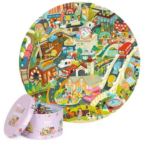 BOPPI, Puzzle okrągłe 58 cm - życie w mieście150 elem.