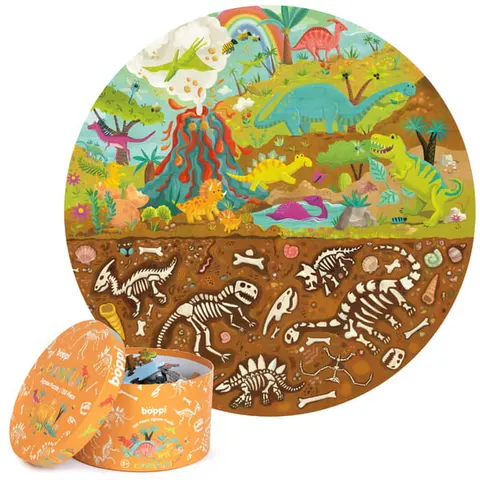 BOPPI, Puzzle okrągłe 58 cm - dinozaury 150 elem.