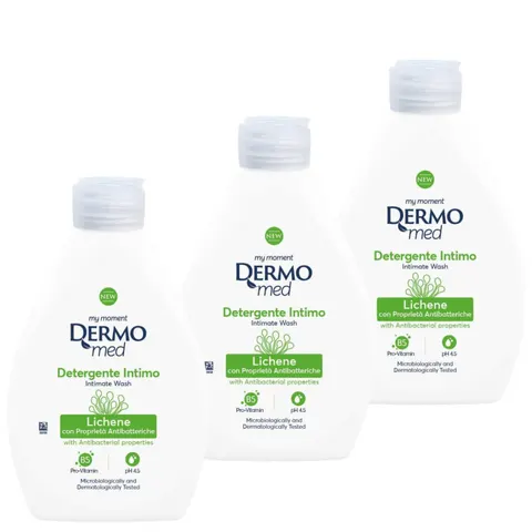 DERMOMED Płyn do higieny intymnej LICHENE 250 ml, pakiet 3 szt.