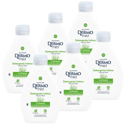 DERMOMED Płyn do higieny intymnej LICHENE 250 ml, pakiet 6 szt.