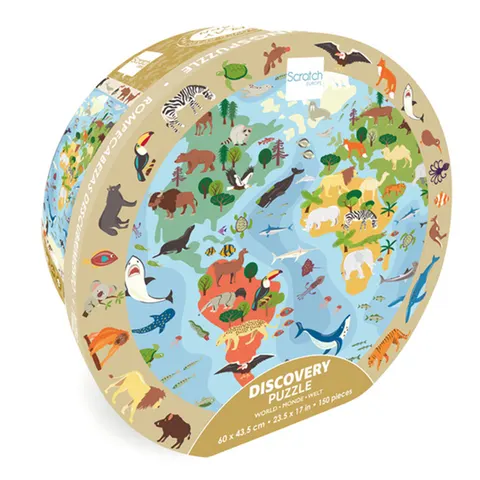 Scratch, Puzzle obserwacyjne - Mapa świata 150 el.