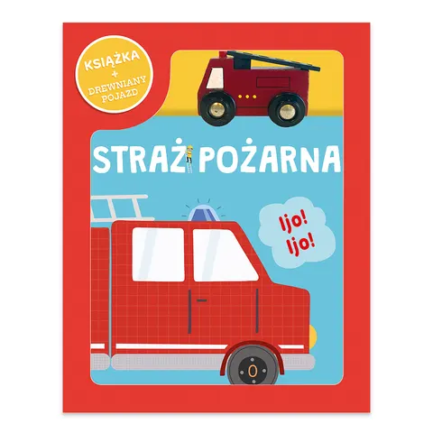 Straż pożarna. Pudełko z pojazdem