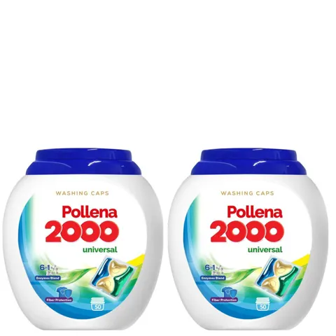 POLLENA 2000 Kapsułki do prania UNIWERSALNE 50 szt, pakiet 2 opakowań