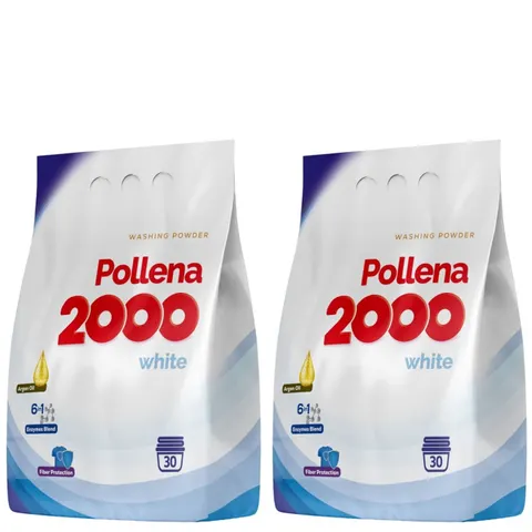 POLLENA 2000 Proszek do prania BIEL 30 prań, 1,65 kg, pakiet 2 szt.