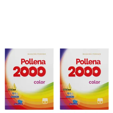 POLLENA 2000 Proszek do prania KOLOR 9 prań 500 g, pakiet 2 szt.